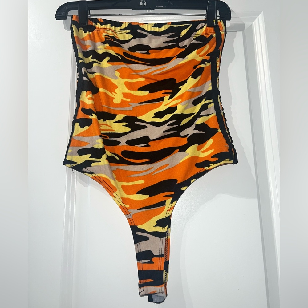 Orange Campo Tube Bodysuit